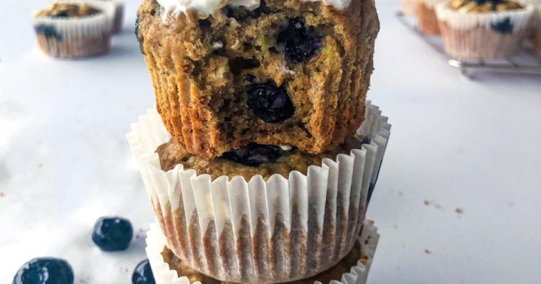 Healthy Blueberry Oat Muffins