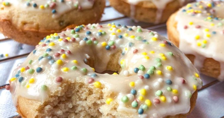 Vegan Birthday Cake Donuts