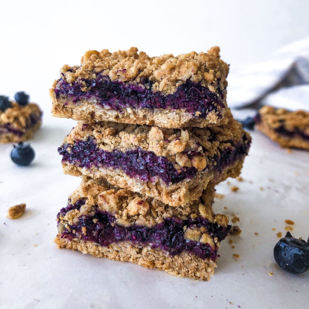 Blueberry Crumble Bars Stack