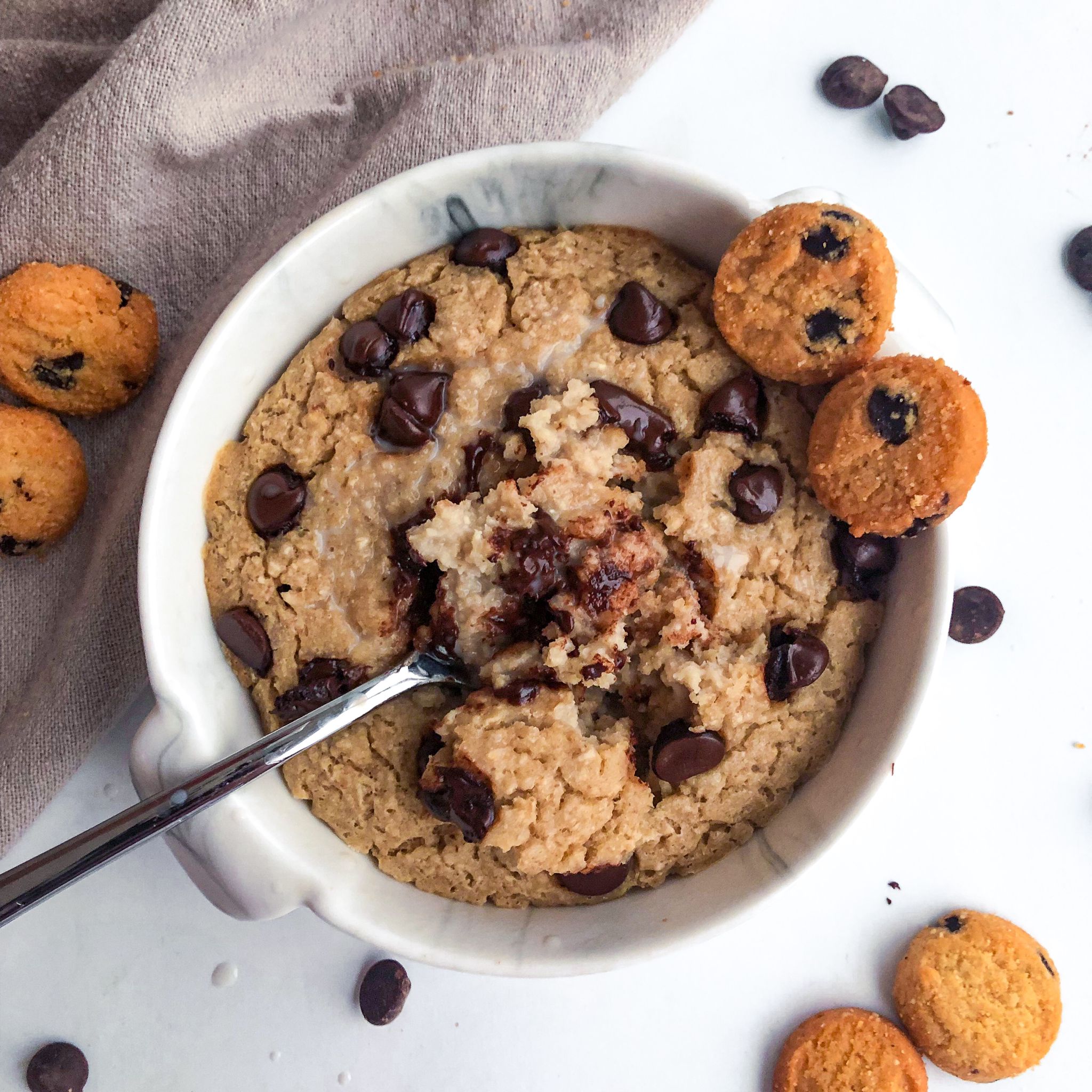 Chocolate Chip Cookie Baked Oats Wake Up and Kale