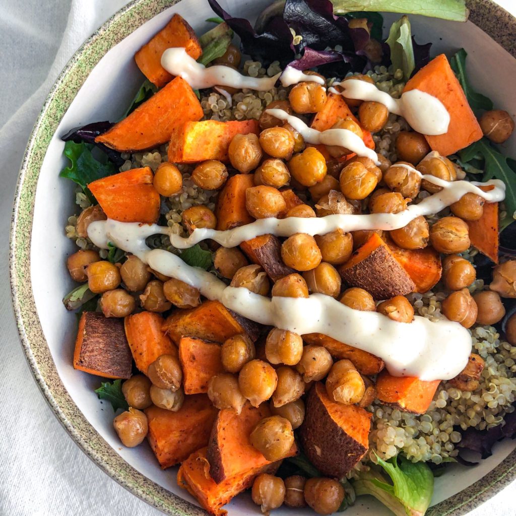 Roasted chickpea bowl