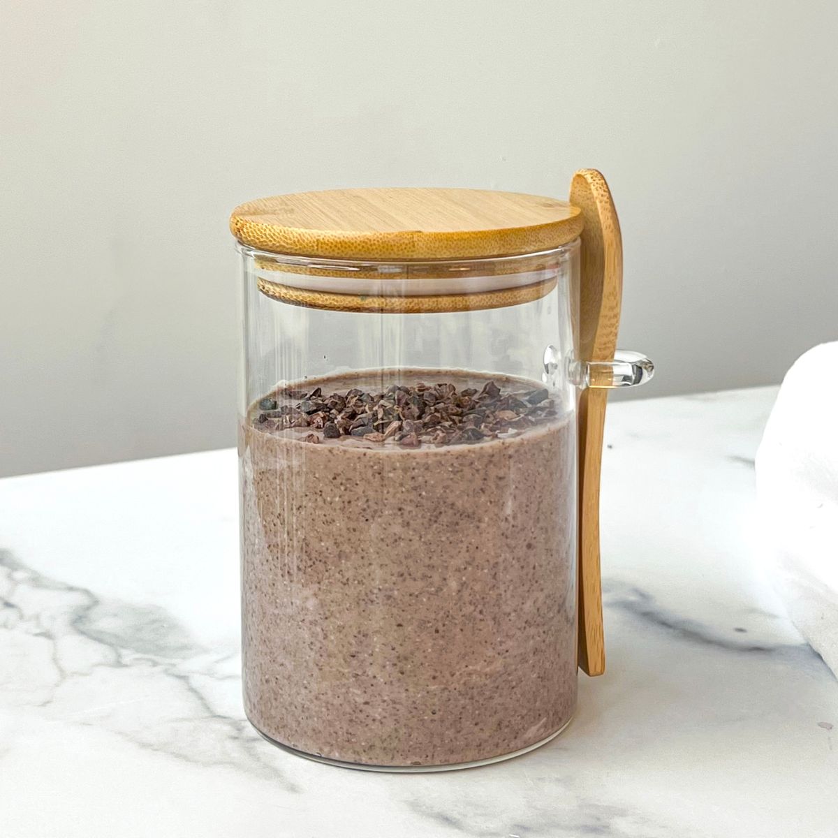 cherry chia seed pudding featured