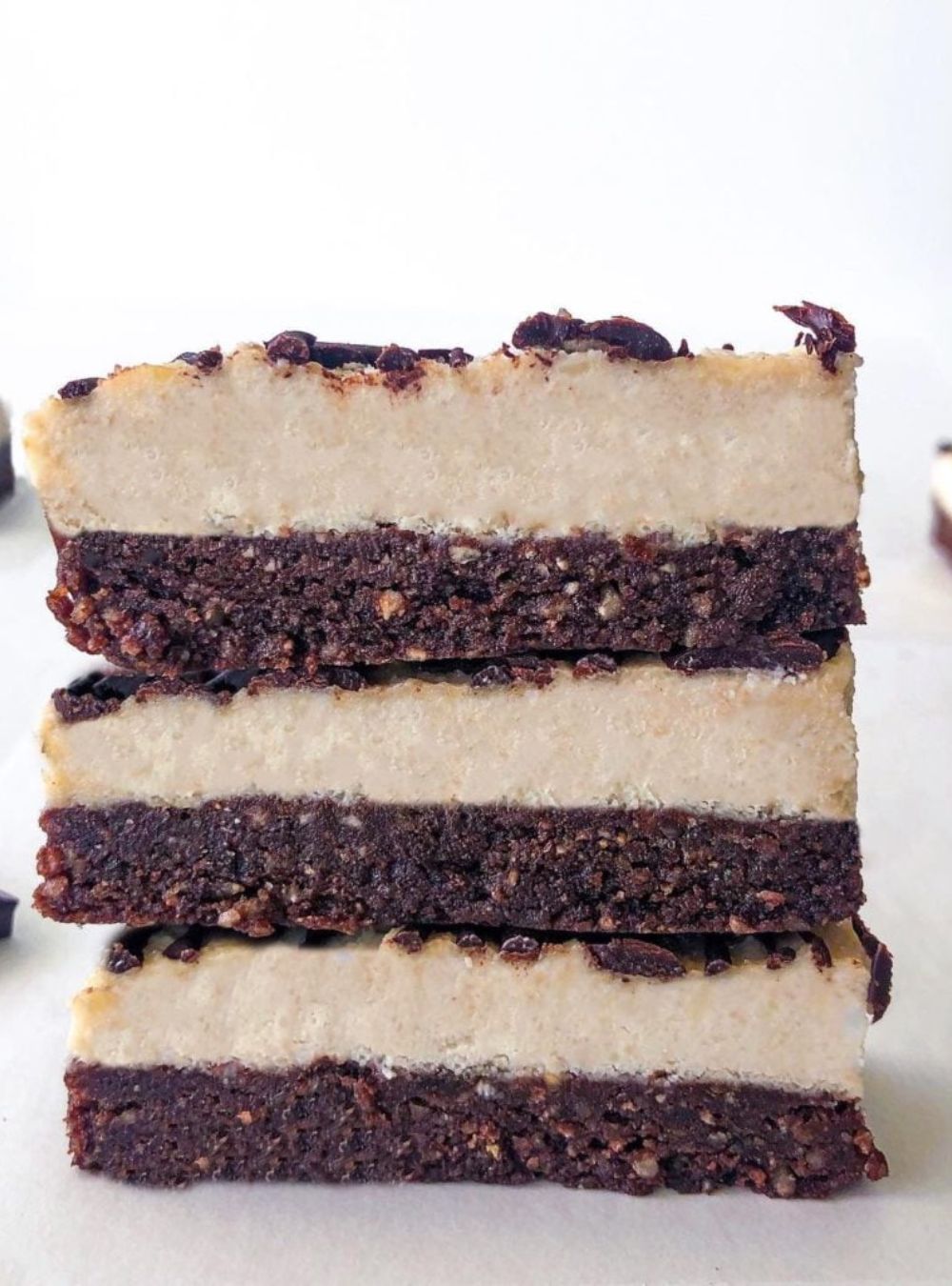 No-Bake Desserts-No Bake Cheesecake Brownies Recipe (Easy, Vegan)