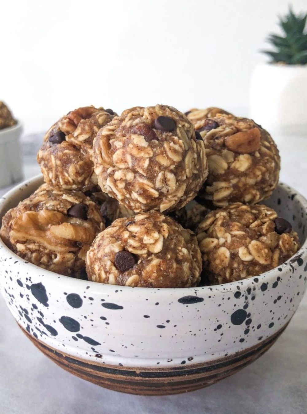 No-Bake Desserts-No Bake Chunky Monkey Energy Balls (High Protein)