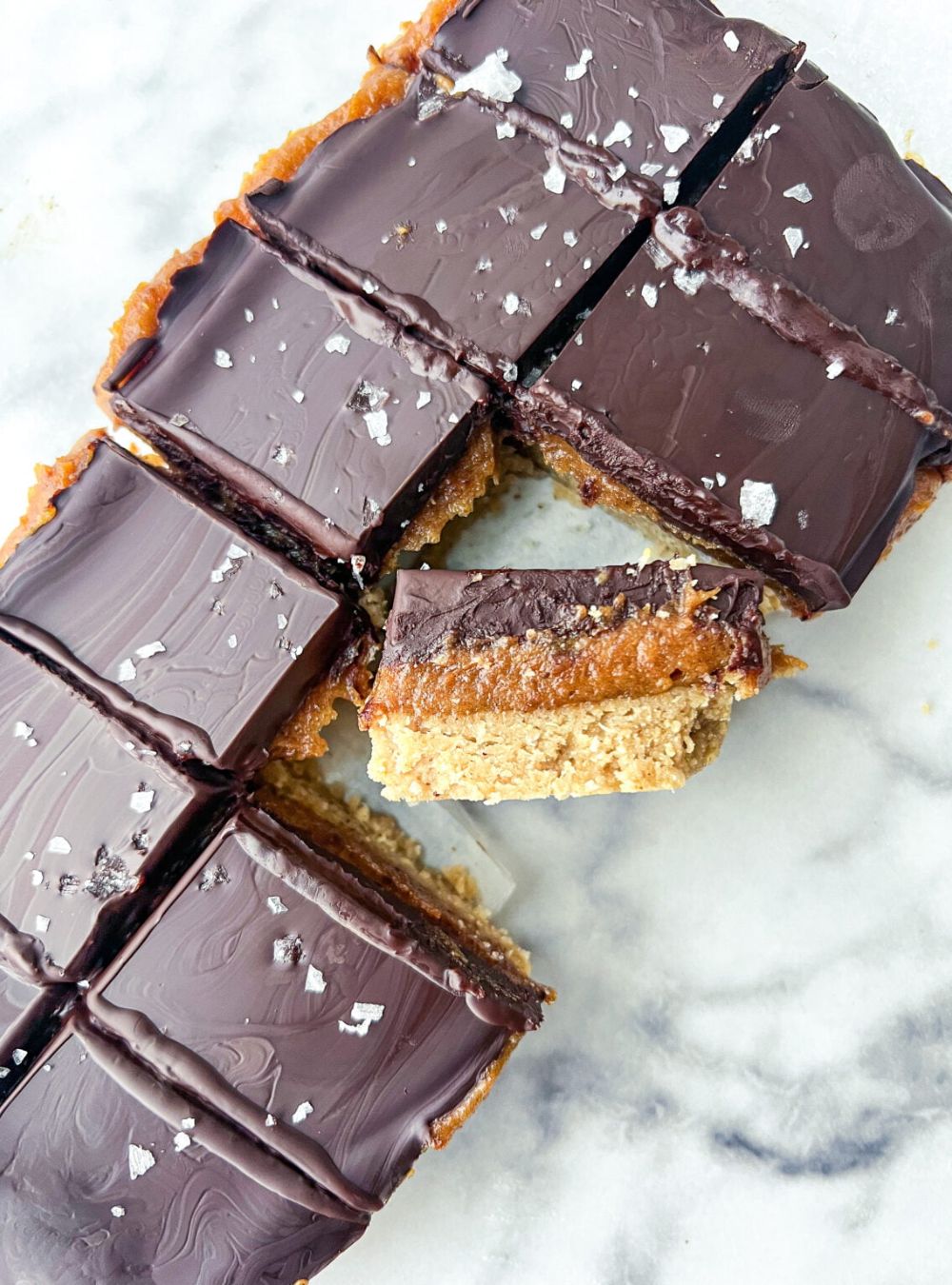 No-Bake Desserts-Easy Vegan Salted Caramel Slice (No-Bake, Healthy)